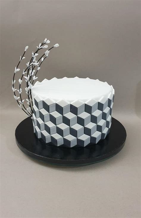 Optical Illusion Cake With 3d Cubes Decorated Cake By Cakesdecor