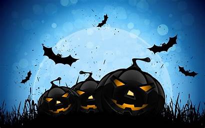 Moon Halloween Bats Pumpkins Midnight