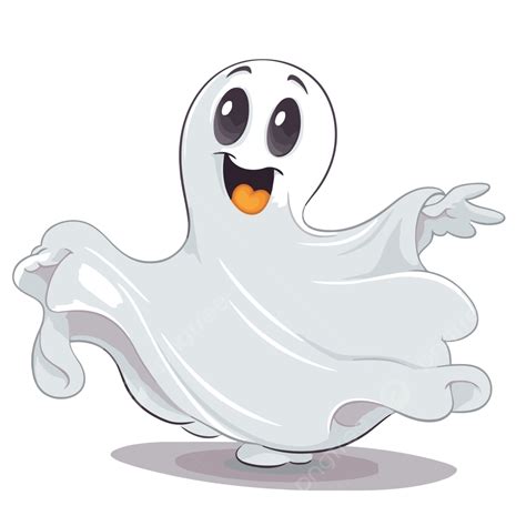 Casper Clipart Lindo Fantasma Blanco Caricatura Aislado En Un Fondo