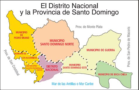 Mapa Del Distrito Nacional Y La Provincia De Santo Domingo Bachillere