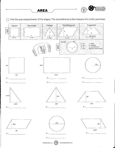 Area And Perimeter Worksheets