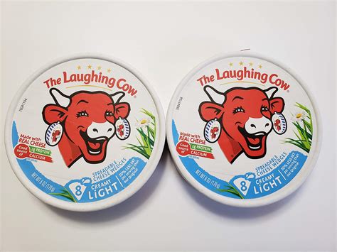the laughing cow spreadable cheese wedges light creamy swiss pack of 2 8 75 oz size 6 ounce