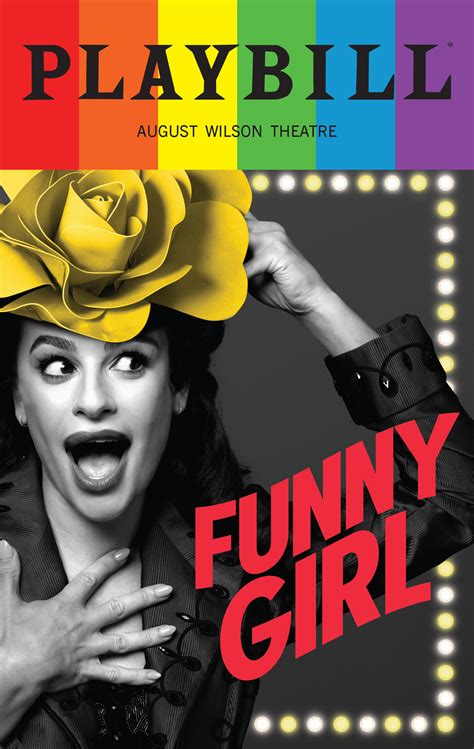 funny girl playbill with limited edition 2023 rainbow pride logo opening night and special