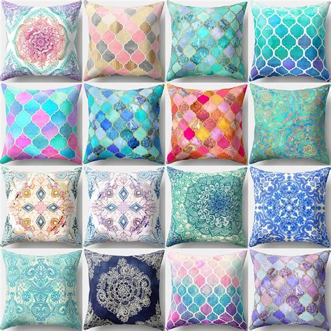 Paisley Pillow Case Bohemian Geometric Pillowcase Cotton Linen Ethnic