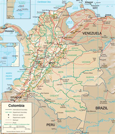 Mapa De Carreteras De Colombia Mapa De Colombia