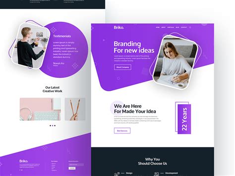 Creative Agency Landing Page Template Uplabs