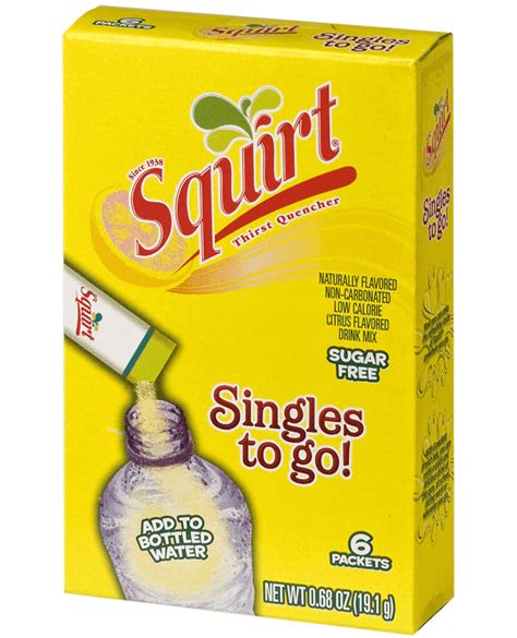 Squirt Thirst Quenche Singles To Go Drink Mix Packets Citrus Sugar