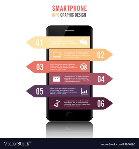 Mobile Phone For Infographic Template Royalty Free Vector