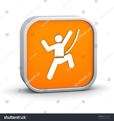 Rock Climbing Sign On A White Background Part Of A Series Stock Photo