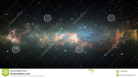 360 Degree Space Galaxy Panorama Equirectangular Projection