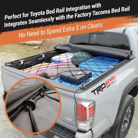 Taconets Toyota Tacoma Short Bed Cargo Net Bungee Net Accessories For