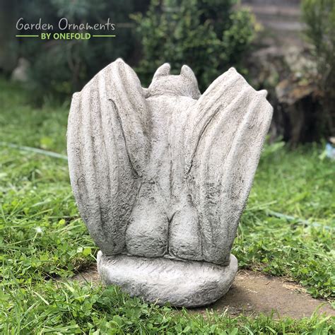 Horned Gargoyle Garden Ornament Onefold Ltd