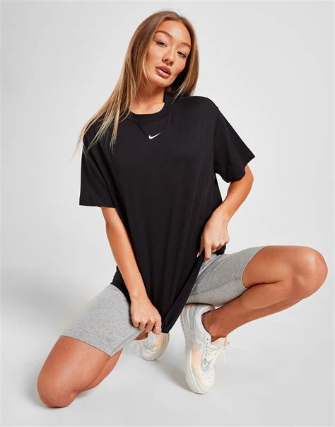 Black Nike Sportswear Essential Oversized T Shirt Women S Jd Sports