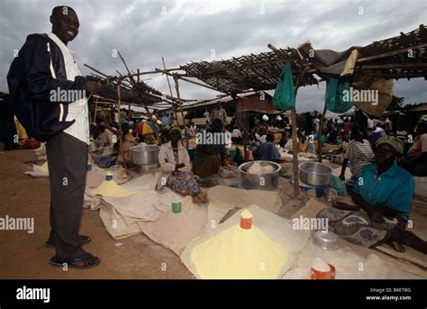 Market Scene At A Village In Uganda Stock Photo Alamy