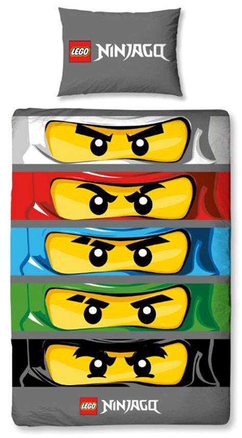 Lego Ninjago Eyes Single Panel Duvet Reversible Kids Quilt Cover