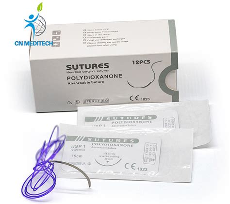 Absorbable Polydioxanone Monofilament Suture With Reverse Cutting
