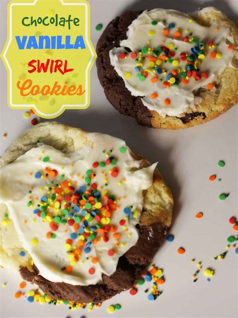 Chocolate Vanilla Swirl Cake Mix Cookies A Sparkle Of Genius