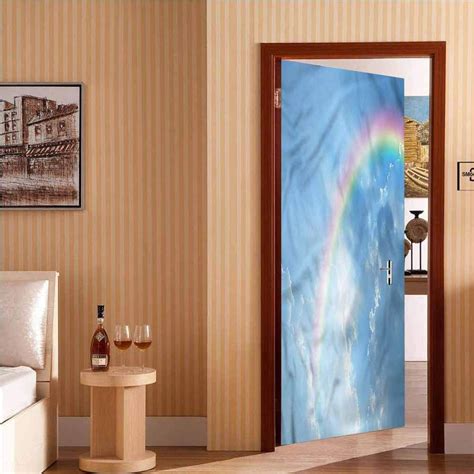 Lcggdb Rainbow 3d Self Adhesive Door Murals Wall Art