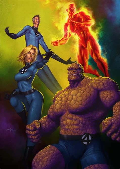 The Fantastic Four Mister Fantastic Reed Richards Invisible Woman Susan Sue Storm