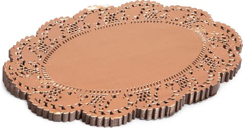 Lace Paper Doilies 9 X 65 In 100 Pack Rose Gold Foil Oval Placemats