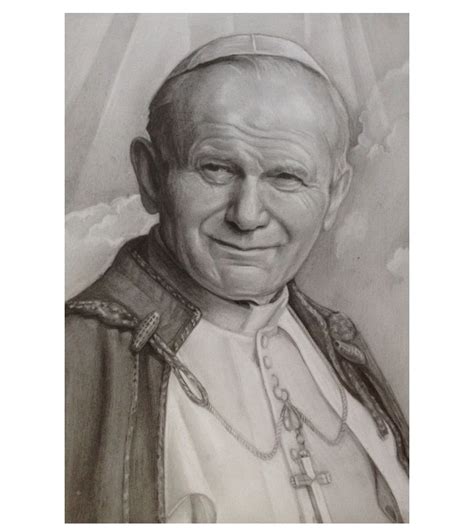 Pope John Paul Ii Drawing By Melissa Greco Artwork By Melissa