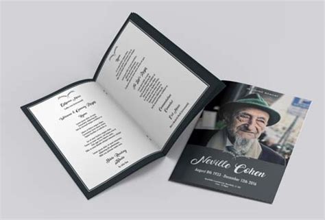 funeral order  service design templates print print