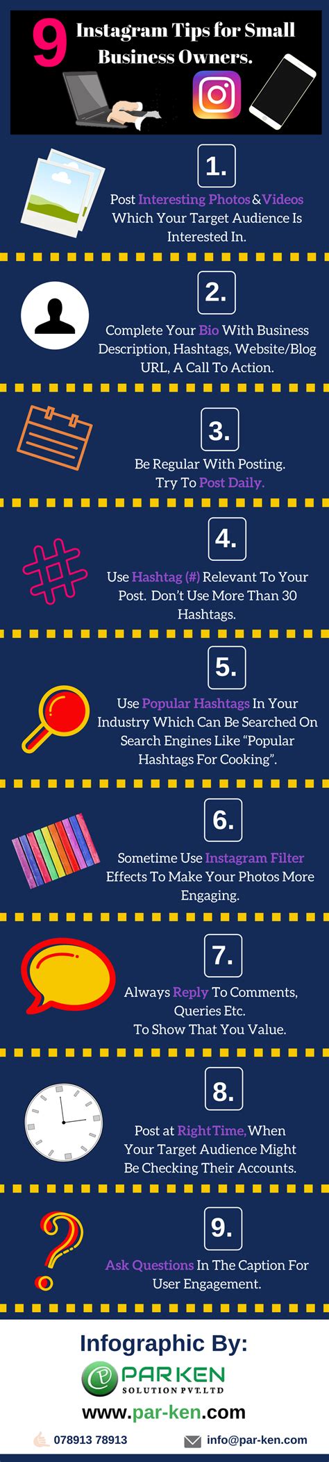 Infographic 9 Instagram Hacks To Help Every Small
