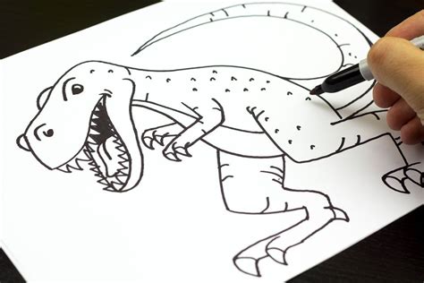 A young trex drawing i did, legit proud of it which is rare lmao. How To Draw A Realistic T-Rex (Art Club Members) - Art For ...