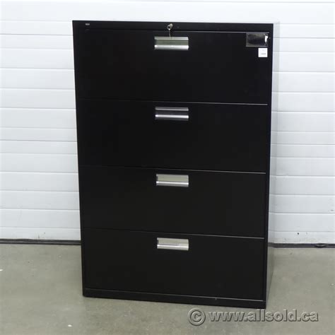 Order by 6 pm for same day shipping. ProSource Black 36" 4 Drawer Lateral File Cabinet, Locking ...