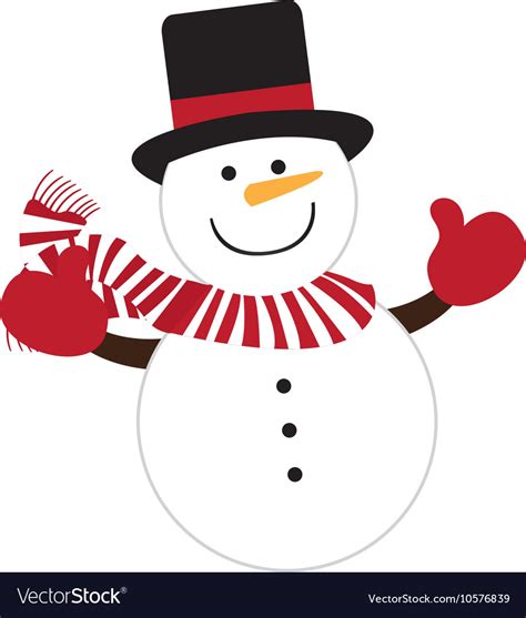 Snowman Character Cute Christmas Royalty Free Vector Image