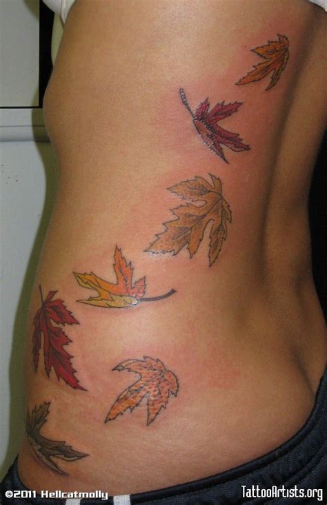 Falling Leaves Tattoo In 2021 Leaf Tattoos Tattoos