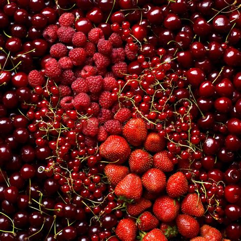 Red Colored Fruits Background Stock Image Image Of Ingredients