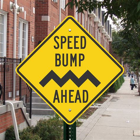 Speed Bump Ahead With Graphic Sign Sku K 6500