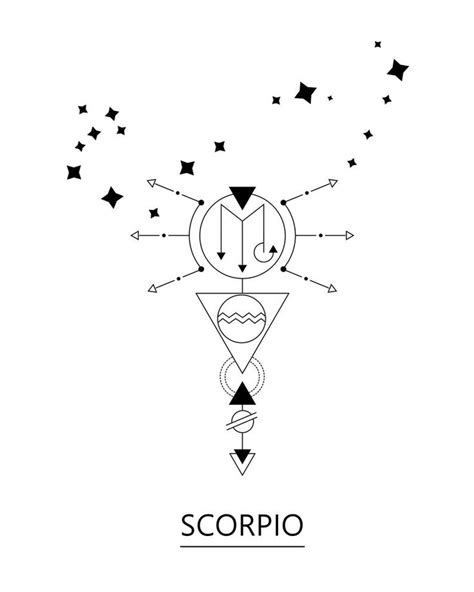 Scorpio Zodiac Signs Printable Astrology Symbols Printable Art T