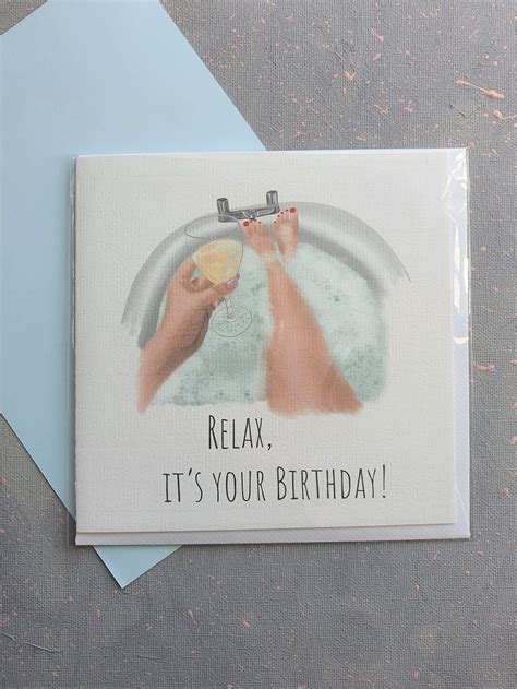 Relax Its Your Birthday Greetings Card Etsy