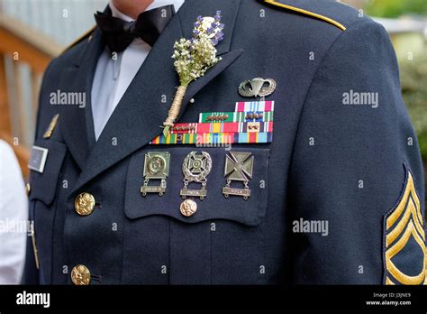 Military Uniform With Medals Stock Photo Alamy