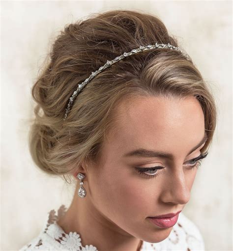 A Dainty Yet Intricate Silver Crystal Headpiece That Will Embellish