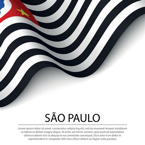 Waving Flag Of Sao Paulo Is A State Of Brazil On White Backgroun 11433877 Vector Art At Vecteezy