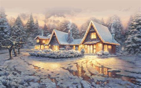 Animated Christmas Lodge Email Backgrounds Id 23117