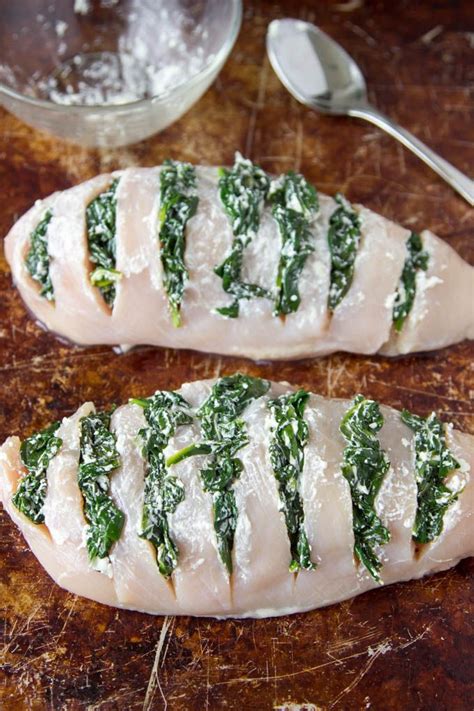 Get fresh recipes via email spread a generous tablespoon of goat cheese in a stripe down the center, then top with about 1/3 cup of chicken mixture. Spinach + Goat Cheese Hasselback Chicken | Recipe | Food ...