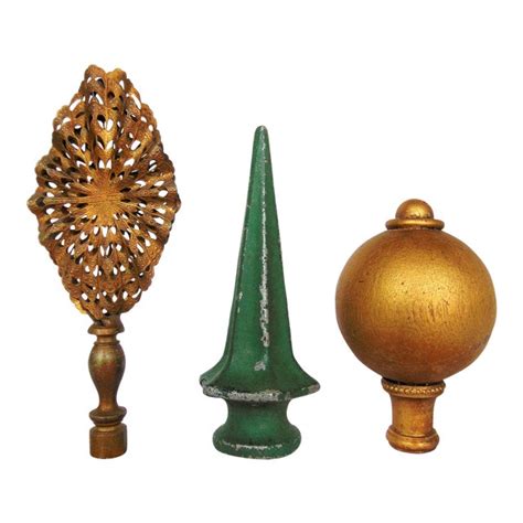 Antique Rustic Lamp Finials Set Of 3 Chairish