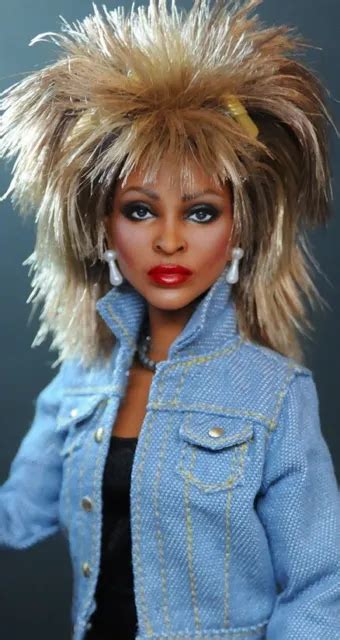 Mattel Tina Turner Barbie Doll Ooak Custom Repaint Restyle By Artist