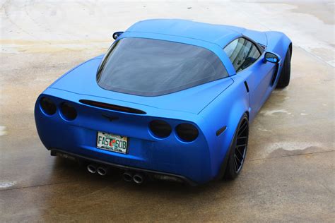 Pics Custom Z06 Corvette Is Stunning In Matte Blue Corvette Sales