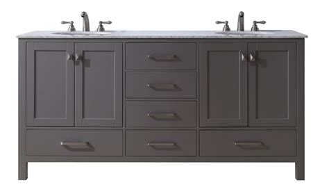 Walk all around your spaces and consider different trails: Stufurhome 72 inch Malibu Grey Double Sink Bathroom Vanity ...