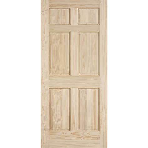 Masonite Slab Doors Unfinished 6 Panel Solid Core Wood Slab Door