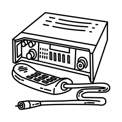 Military Radio Icon Doodle Hand Drawn Or Outline Icon Style Stock