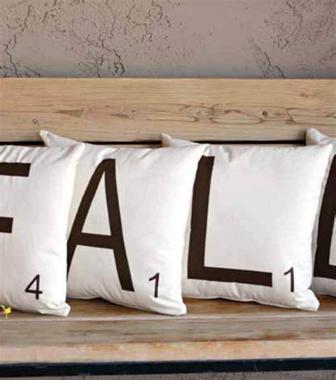 Fall Scrabble Tile Pillows - JoAnn | Jo-Ann | Scrabble pillows, Letter pillows, Pillows