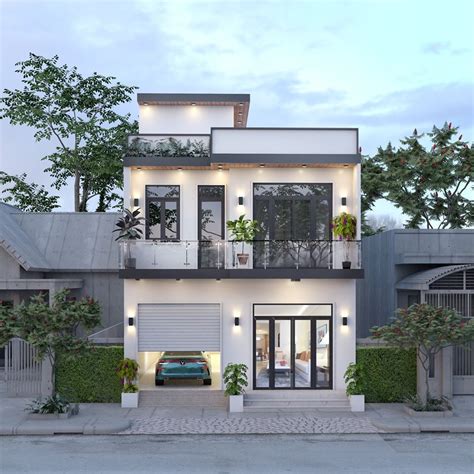 2874 Exterior House Scene Sketchup Model By Leemindung Free Download
