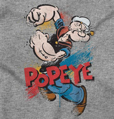 Original Cartoon Popeye Sailor Licensed Adult Sleeveless Crewneck T Shirt EBay