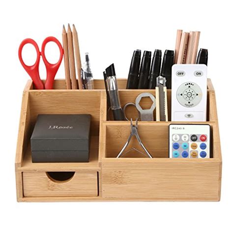 Man kann ihn beliebig gestalten. HOMFA Bambus Schreibtisch Organizer Aufbewahrungsbox ...
